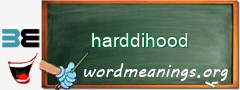 WordMeaning blackboard for harddihood